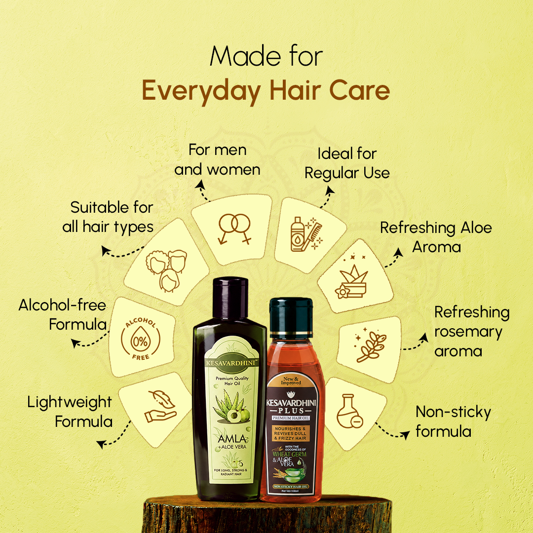 Kesavardhini Amla Hair oil (100 Ml) Kesavardhini Plus Hair oil (100 Ml)